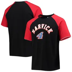 スターター レディース トップス Tシャツ Menstarter BlackRed Kevin Harvick The Catcheraglan TShirt Nas Black ブラックのサムネイル