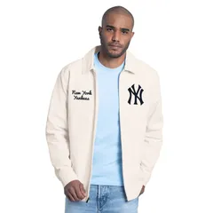 スターター レディース アウター ジャケット・ブルゾン Menstarter White New York Yankees Franchise Lightweight FullZip Jacket Yのサムネイル
