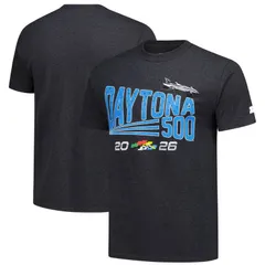 スターター レディース トップス Tシャツ Menstarter Heather Black NASCAR 2026 Daytona 500 Prime Time TShirt Nas Charcoのサムネイル