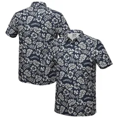レインスプーナー レディース トップス Tシャツ ポロシャツ Mens Reyn Spooner Navy New York Yankees Cooperstown Pua Performance Pのサムネイル