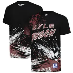 スターター レディース トップス Tシャツ ダウン Menstarter Blackyle Busch Touchdown Extreme TShirt Nas Black ブラックのサムネイル