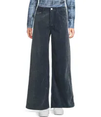 ゲス レディース ボトムス デニムパンツ ワイドレッグ Guess Eco Bellflower Wide Leg Pants Blue ブルーのサムネイル