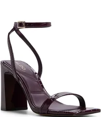アルド レディース シューズ サンダル ALDO Azzira Croco Embossed Patent Square Toe Dressandals Bordoのサムネイル