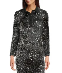 マレーラ レディース アウター ニット・セーター スパンコール ジャージー Marella Betta Coordinating Sequin Jersey Long Sleeve Knit Sweaのサムネイル