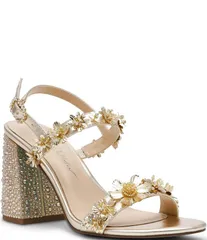 ベッツィジョンソン レディース シューズ サンダル トール Blue by Betsey Johnson Drue Metallic Rhinestone Embellished Dress Sandのサムネイル