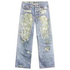 アクネ ストゥディオズ メンズ ボトムス デニムパンツ プリント ジーンズ Acne Studios 1981 Rose Print Denim Jeans BlueGreen ブルーのサムネイル