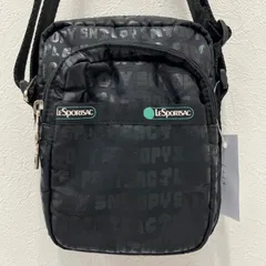 6234 LeSportsac レスポートサック ショルダーバッグ 斜めがけ 紐調節可能 SNOOPY スヌーピー 70周年 コラボ ロゴ 総柄 ブラック系 黒 ナイロン 軽量 ミニバッグ レディースのサムネイル