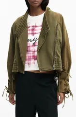 デジグアル レディース アウター ジャケット・ブルゾン コットン Desigual Cotton Twill Utility Jacket Military Green グリーンのサムネイル