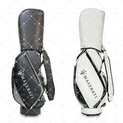 テスラTeslatロゴ カート式キャディバッグ PU レザー ゴルフバッグ
