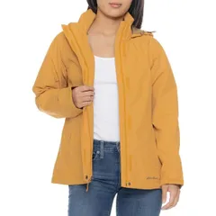 エディー バウアー レディース アウター ジャケット・ブルゾン Eddie Bauer Packable Rainfoil Jacket Waterproof Butterscotchのサムネイル