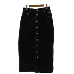 エムエスジーエム MSGM タイトデニムスカート 40 黒 フロントボタン ロング丈 2642MDD143T /GG ■ECA005のサムネイル