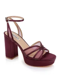 バッジェリーミシュカ レディース シューズ サンダル プラットフォーム Badgley Mischka Womens Yohana Platform Sandals Cherry Satinのサムネイル