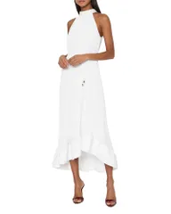 ミリー レディース トップス ワンピース プリーツ ミディ MILLY Nalani Pleated Midi Dress White ホワイトのサムネイル