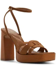 アルド レディース シューズ サンダル ヒール ALDO Womens Beverlyanne Block Heel Dressandals Light Brown Suede ブラウンのサムネイル