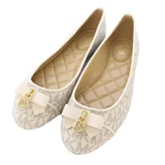 マイケルマイケルコース Michael michael kors HONEY バレエシューズ リボン フラットシューズ 総柄 6.5W 白 ベージュ PV23K /TK ■GY62のサムネイル
