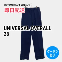 UNIVERSAL OVERALL ユニバーサルオーバーオール チノパンツ 28 ネイビー フルレングス コットン 無地 スタンダード ストレート レギュラー メンズのサムネイル