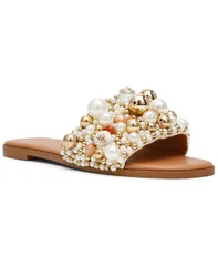 スティーブ マデン レディース シューズ サンダル Steve Madden Womens Klio Embellished Slide Sandals Coral Multi コーラルのサムネイル