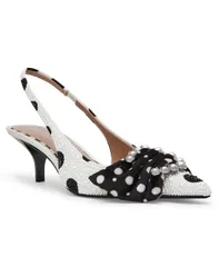 ベッツィジョンソン レディース シューズ パンプス Betsey Johnson Womens Bryanna Slingback Pumps WhiteBlack Polka Dot ホワイトのサムネイル