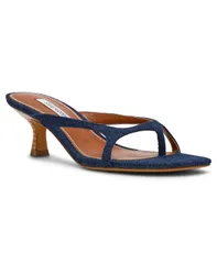 スティーブ マデン レディース シューズ サンダル ヒール Steve Madden Womens Brienna Strappy Kitten Heel Sandals Dark Denim デニムのサムネイル