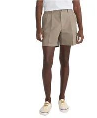 ランズエンド メンズ ボトムス ハーフパンツ・ショーツ プリーツ Lands End Mens No Iron 6 Comfort Waist Pleated Front Chino Short Khのサムネイル