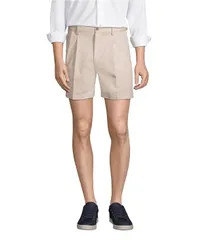 ランズエンド メンズ ボトムス ハーフパンツ・ショーツ プリーツ Lands End Mens No Iron 6 Comfort Waist Pleated Front Chino Short Liのサムネイル