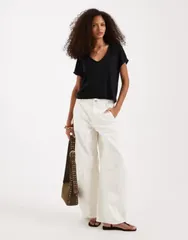 フリーピープル レディース トップス Tシャツ Vネック Free People take 2 v neck boxy Tshirt Black ブラックのサムネイル
