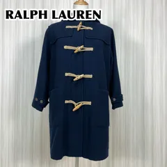 RALPH LAUREN ラルフローレン ウール ダッフルコート ネイビー 紺 140cm ナイガイ 着丈80cm 肩幅43cm 身幅57.5cm 袖丈47cm【古着】のサムネイル