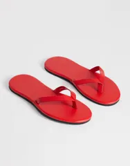 トップショップ レディース シューズ サンダル レザー Topshop Sky realeather toe thong sandals RED レッドのサムネイル