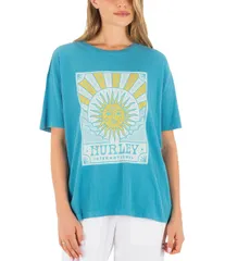 ハーレー レディース トップス シャツ Hurley Lumina Boyfriend TShirt Blue Moon ブルーのサムネイル