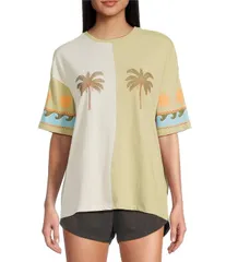 ビラボン レディース トップス シャツ Billabong Split Palm Short Sleeve TShirt White Cap ホワイトのサムネイル