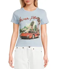 アーバンアウトフィッターズ レディース トップス シャツ クロップド グラフィック BDG Urban Outfitters Haven Diamante Baby Graphic Round Necのサムネイル