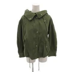 オリーブデオリーブ OLIVE des OLIVE 美品 フード付きジャケット M 緑 グリーン ドローストリング 長袖 襟付き 無地 /TL ■ECF007のサムネイル