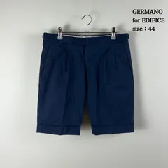 GERMANO for EDIFICE ITALY made Trendy 2tac shorts 44 navy ジェルマーノ エディフィス別注 タック コットン スラックス ショーツ ハーフパンツ イタリア製 老舗のサムネイル