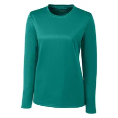 クリーク レディース トップス Tシャツ Clique Spin Eco Performance Long Sleeve Womens Tee Shirteal Green ティールのサムネイル