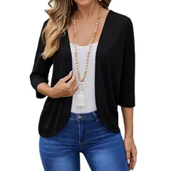 セオリア レディース アウター ニット・セーター カーディガン ジャケット Seoria WomenS Elegant Commuting Cardigan Knitted Casual Jacketのサムネイル
