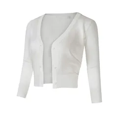 セオリア レディース アウター ニット・セーター ボタンダウン カーディガン ダウン クロップド Seoria Womens Cropped Cardigansweaters Button Downのサムネイル