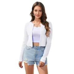 セオリア レディース アウター ニット・セーター ボタンダウン クルーネック カーディガン ダウン Seoria Womensweaters Long Sleeve Knit Cardigan Ligのサムネイル