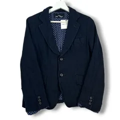 新品 タグ付 未使用 tricot COMME des GARCONS トリココムデギャルソン ウールテーラードジャケット 裏地ドット柄 水玉模様 AD2012 ネイビー 紺 サイズM レディース 秋 冬 ゴーゴー古着久喜倉庫店 11 No.2769のサムネイル