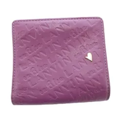 ランバン LANVIN 2つ折り財布 ウォレット 総柄 ロゴ ハート 紫 パープル /FF ■ECG003のサムネイル