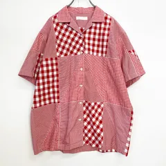 PINK HOUSE ピンクハウス ギンガムチェック クレイジーパターン 半袖 シャツ Ks7-94のサムネイル