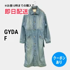 GYDA ジェイダ シャツワンピース F ブルー コットン デニム レザー・本革 無地 長袖 ロング・マキシ丈 レディースのサムネイル