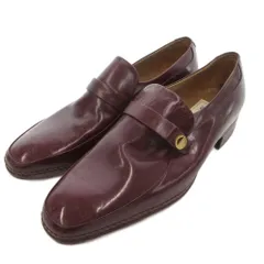 クリスチャンディオール Christian Dior MONSIEUR ローファー 革靴 シューズ 39 赤 ボルドー ゴールド金具 ベルト /IB ■GY53のサムネイル