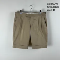 GERMANO for EDIFICE ITALY made Trendy 2tac shorts 44 beige ジェルマーノ エディフィス別注 タック コットン スラックス ショーツ ハーフパンツ イタリア製 老舗のサムネイル