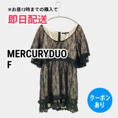 MERCURYDUO マーキュリーデュオ チュニック F ブラック コットン ナイロン レース 半袖 ショート・ミニ丈 レディースのサムネイル