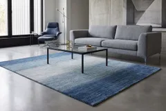 天然ラグ ガゼニラハット COLOR Ver　ラグ　251x197cm　Blueのグラデーション　D842BLのサムネイル