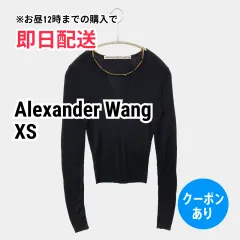 Alexander Wang アレキサンダーワン ニット/セーター XS ブラック ニット ショート丈 長袖 Vネック レディースのサムネイル