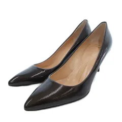 ジュゼッペザノッティデザイン GIUSEPPE ZANOTTI DESIGN ポインテッドトゥ パンプス エナメル 37.5 黒 ブラック /UO ■GY62のサムネイル