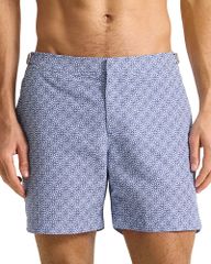 Orlebar Brown Men's Swim Trunks - Bulldog Portico 6 Swim Trunks Aero Blue