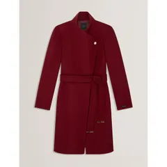 テッドベーカー レディース アウター ジャケット・ブルゾン ミディ ウール コート Ted Baker Womens Rose Belted Midi Woolong Sleeve Coat Maroのサムネイル