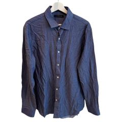 토미 힐피거 TOMMY HILFIGER 긴팔 셔츠 SLIM FIT STRETCH 레귤러 칼라 XL 심청 나이트 블루/MZ ■ECF006
